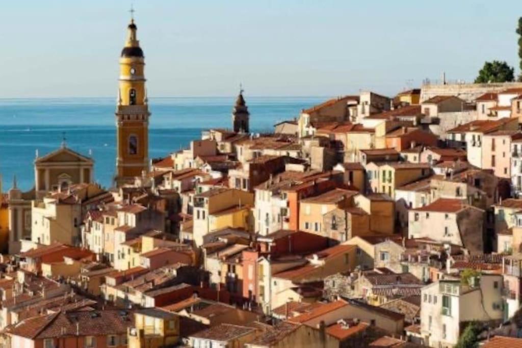 Magnifique T2 Proche Mer Et Ville Refait A Neuf Avec Terrasse Мантон Екстер'єр фото